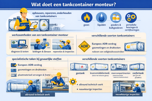 Alles over het beroep tankcontainer monteur Wat doet een tankcontainer monteur